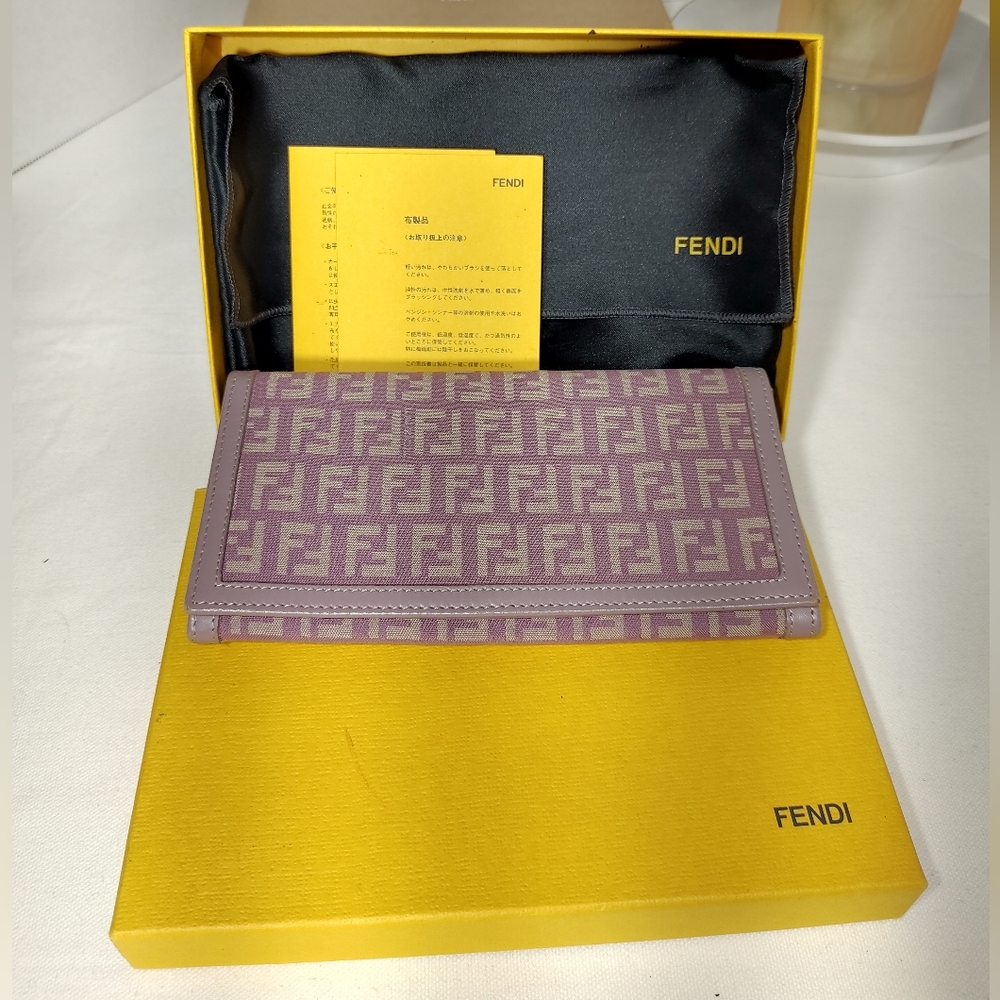 FENDI Zucchino Long Wallet - Picture 2 of 13